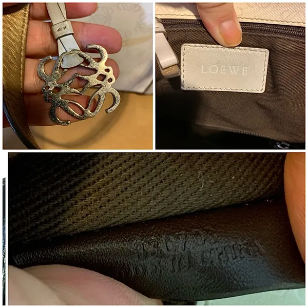 Loewe Taupe Anagram Pvc & Synthetic Leather Trim Tote Bag - Image 10