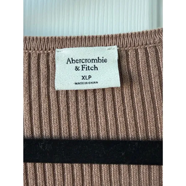 Abercrombie & Fitch XLP Ribbed Sweater Dress‎ Brown Long Sleeve Scoop Bodycon - Image 2