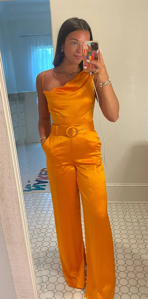 Nicholas Orange Jumpsuit Size 00 - Image 5