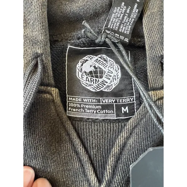 ALPHALETE Women’s Terry Oversized Hoodie- Onyx, Size Medium - Image 9