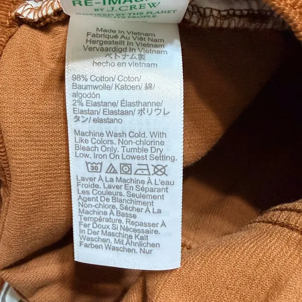 J.Crew Womens High Rise Straight Leg Corduroy Pants Burnt Orange 33 BT006 NEW - Image 6