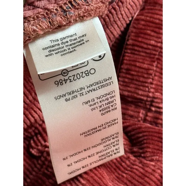 NWT Free People We The Free Risk Taker High Rise Straight Pants Corduroy size 30 - Image 9