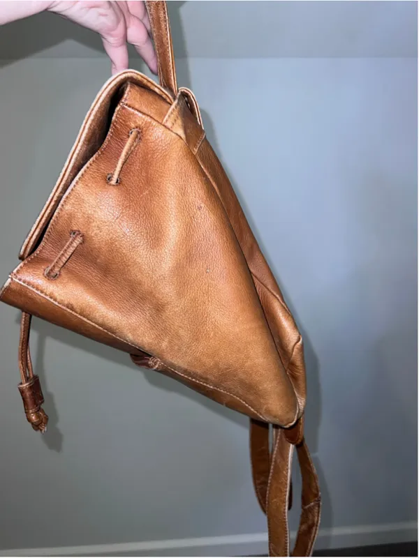 Women's Stone Mountain Brown Leather Backpack One Size - Image 11