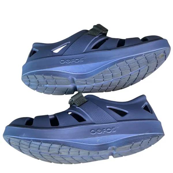 OOFOS OOahh Sport Flex Recovery Shoes Womens 8 Mens 6 Blue Clogs Adjustable - Image 5