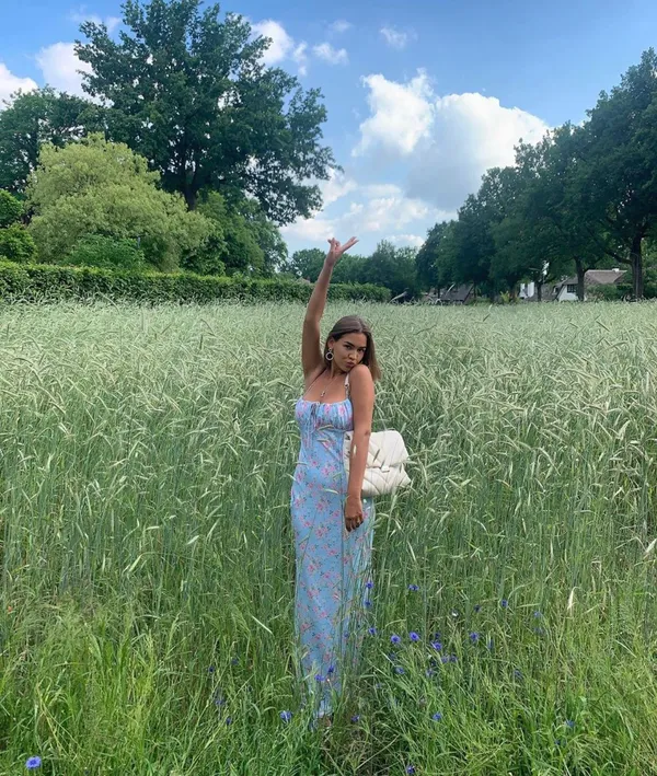 House Of CB RAPHAEL PALE BLUE FLORAL SUMMER MAXI DRESS - Image 7