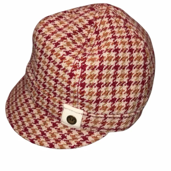 Goorin Bros. Wool Blend Houndstooth Newsboy Military Cadet Style Hat Cap Small - Image 4