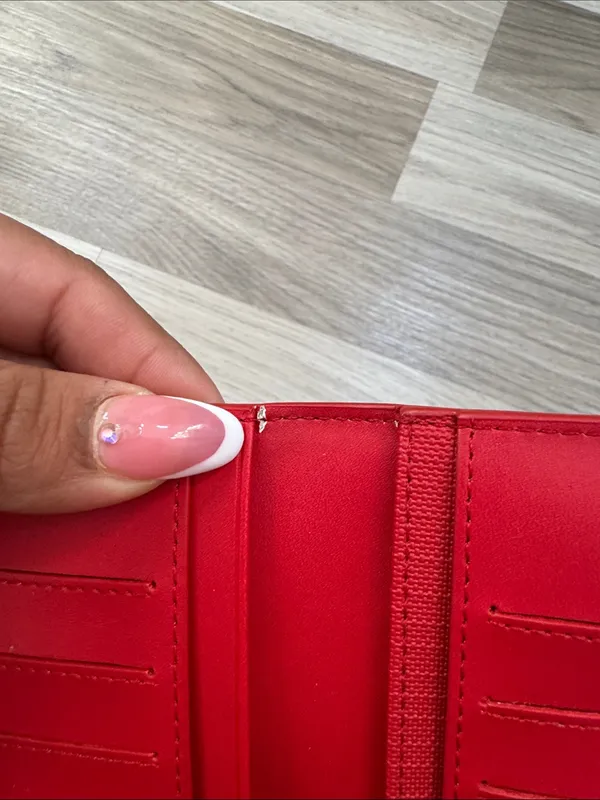 Dagne Dover Red Slim Snap Wallet - Image 3