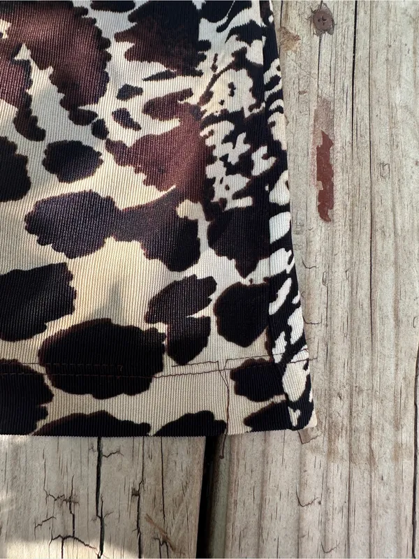 Vtg 90s Chico’s Bengal Animal Print stretchy Maxi Skirt, Size Chico’s 0 (S) - Image 3