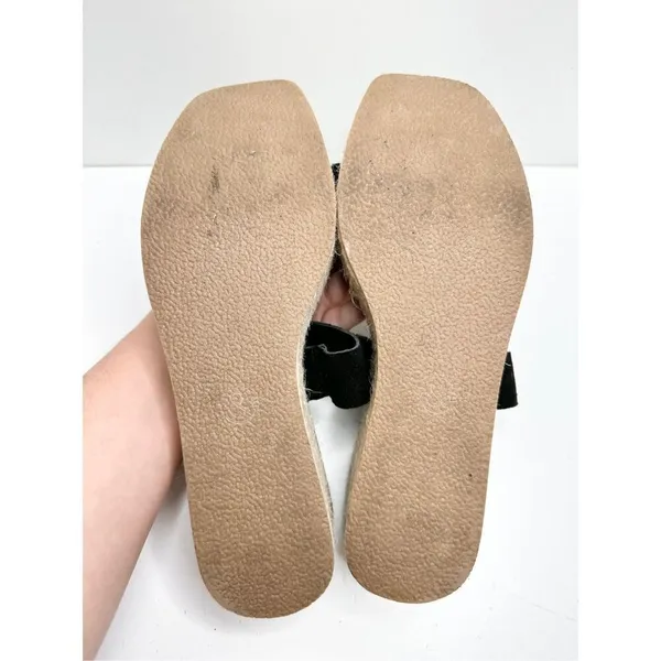 Treasure & Bond Sandals Size 8.5 Suede‎ Upper Black Platform Espadrille Open Toe - Image 9