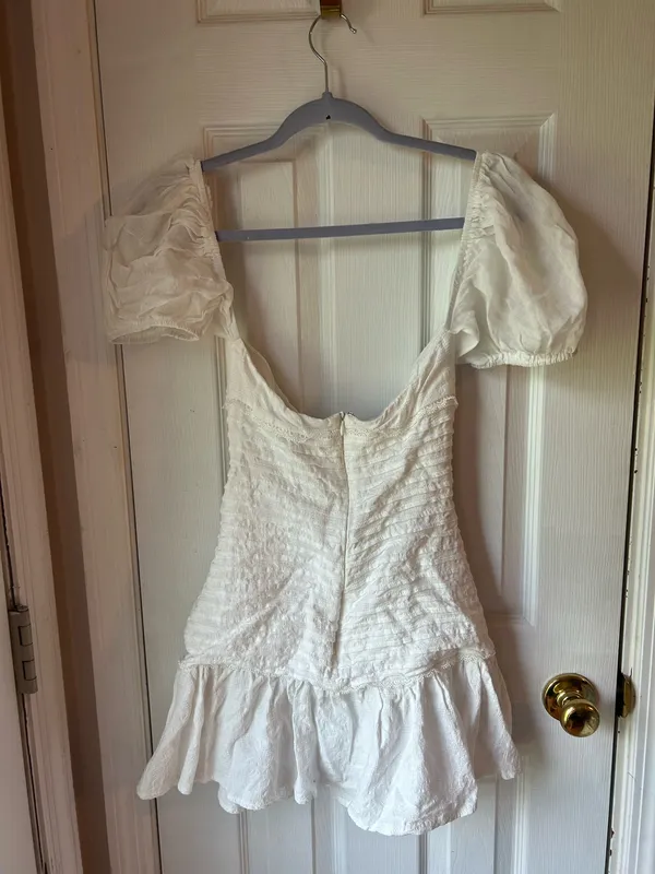Hello Molly White Puff Sleeve Off Shoulder Dress Mini - Image 2