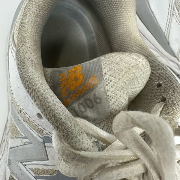 New Balance Size 7‎ Sneakers White Gray Lace Up Running Jogging Exercise Gym - Image 4