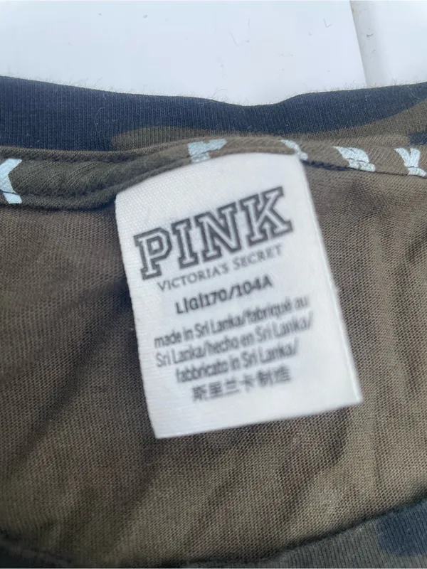 Victoria’s Secret PINK Camo Long Sleeve, Size L - Image 2