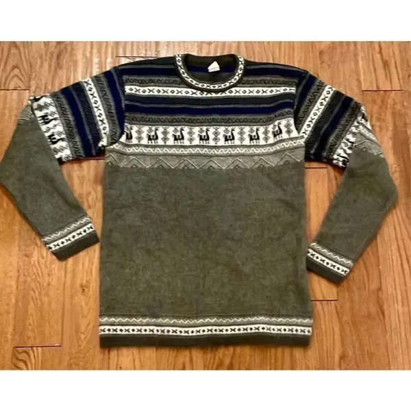 Yarina Alpaca Vintage Cotton Blend crewneck sweater M - Image 10
