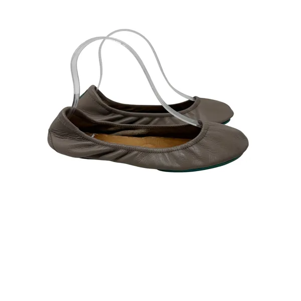 Tieks Taupe Leather Ballet Flats Foldable Travel Comfort Shoes Women 8 - Image 6