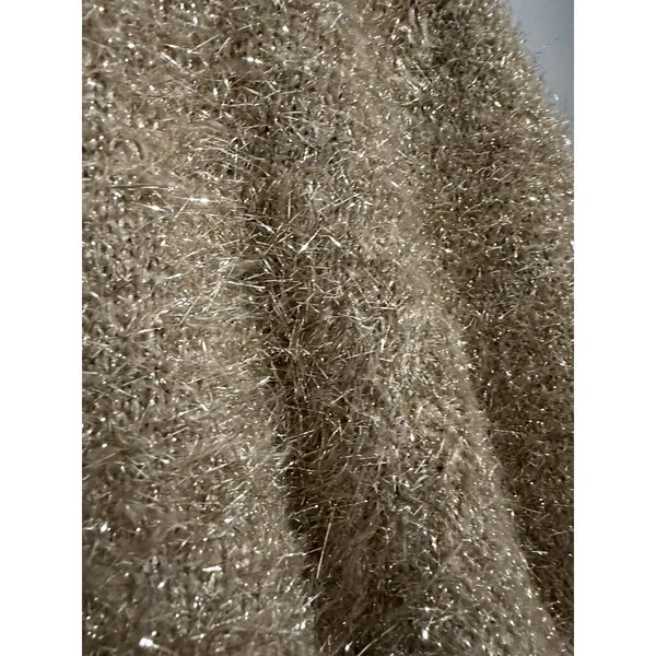 Anthropologie Maeve Violetta SS Tinsel‎ Sweater Honey Women's Size Medium - Image 9