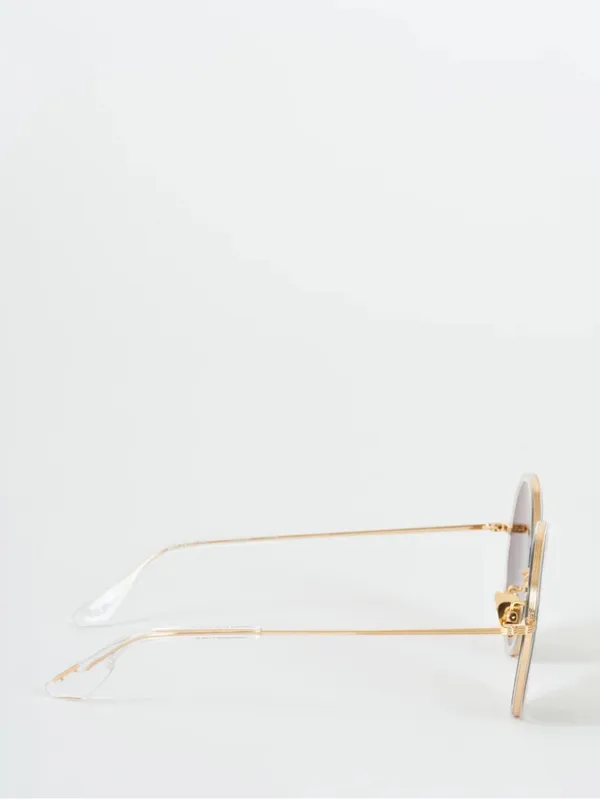 KREWE luisa crystal 24k polarized round sunglasses NEW - Image 2
