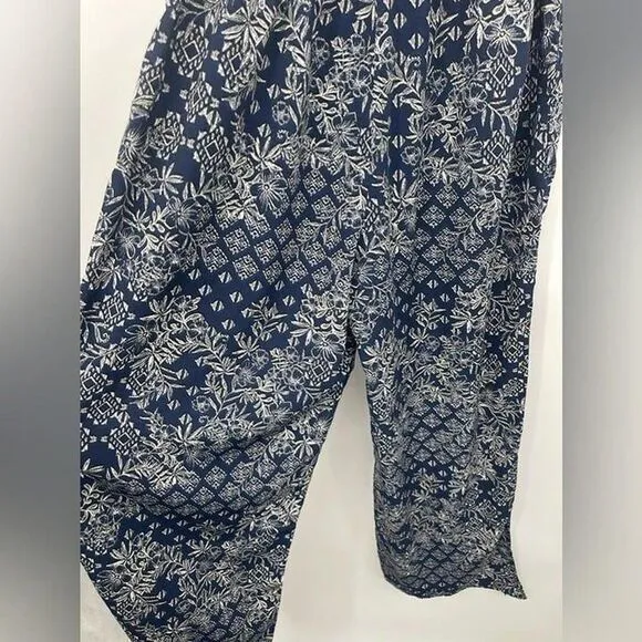 Timing size Large one piece blue and white wide‎ leg pants - Image 6