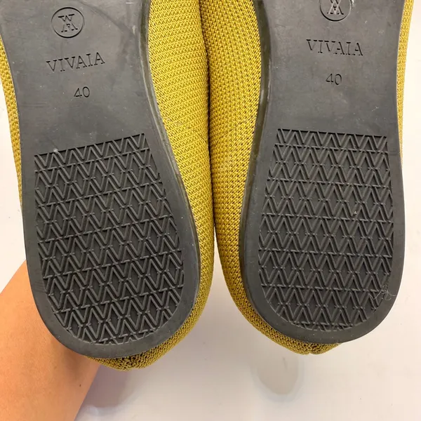 Vivaia Aria Pointed Toe Knit Flats Chartreuse Green Womens Size EU 40/ US 9.5 - Image 9