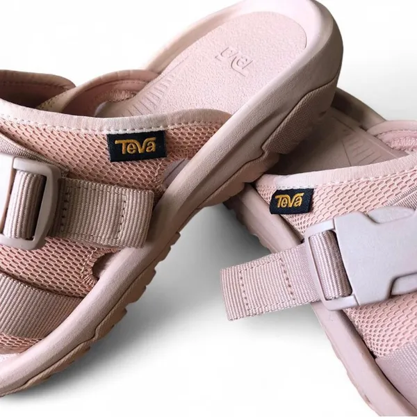 Teva Women’s Pale Pink Adjustable Slide Sandals Size 7 New - Image 7