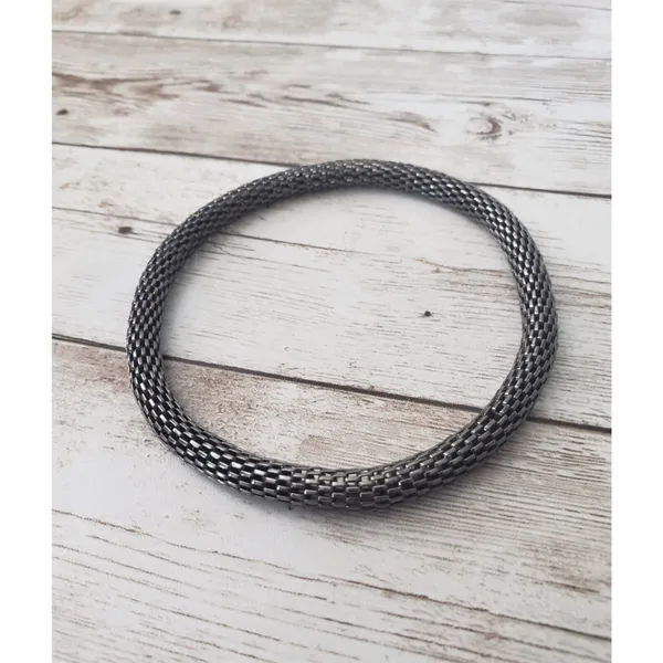 Vintage Bracelet / Bangle Metallic Dark Gray - Image 2