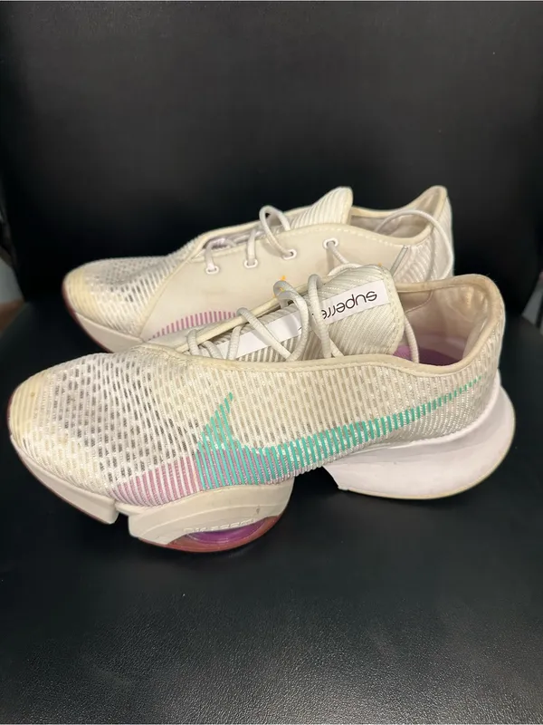 Nike air zoom super rep 2 Women’s White HIIT Sneakers Lavender Swoosh Size 8.5 - Image 4