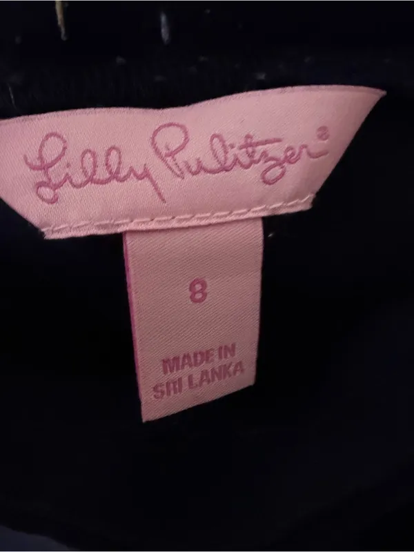 Lilly Pulitzer Navy Travel Pants Size 8 Stretch Career Workwear Ankle Pants - Image 3