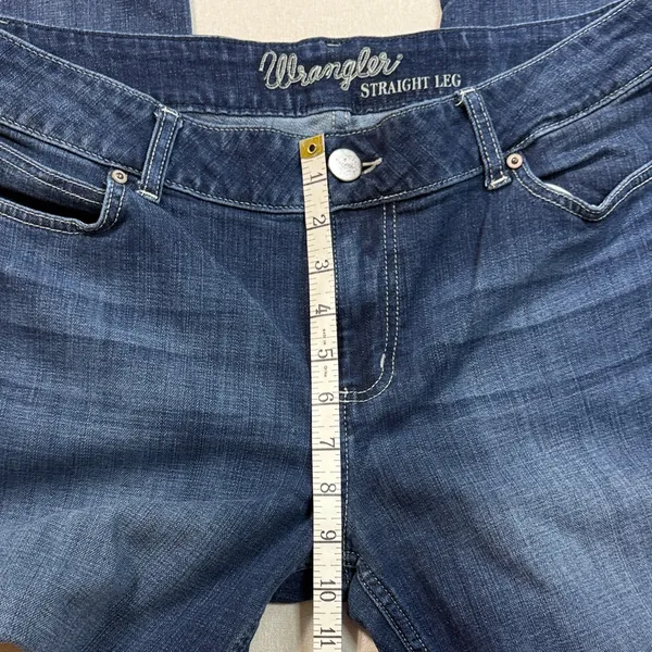 Wrangler Dark Blue Straight Leg Jeans - Image 6