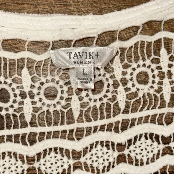 Tavik+ Cream Crochet Knit Swim Cover Up - Image 3