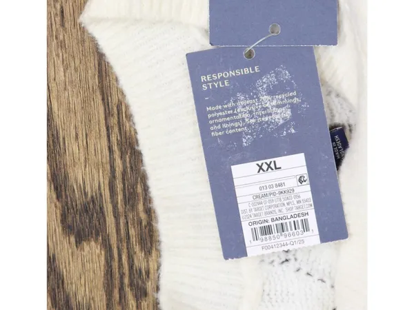 NWT Universal Thread Womens Sweater Crochet Vest 94429888 Cream Off White XXL - Image 5