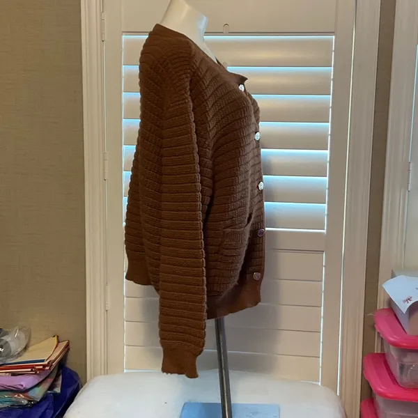SHEIN Brown Women's Cardigan Sweater - Image 2