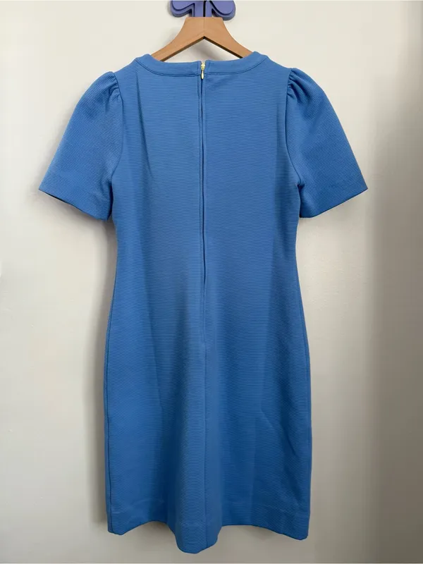 Lilly Pulitzer XS Teagan Shift Dress Sunwashed Blue Office Work Puff Sleeve - Image 6