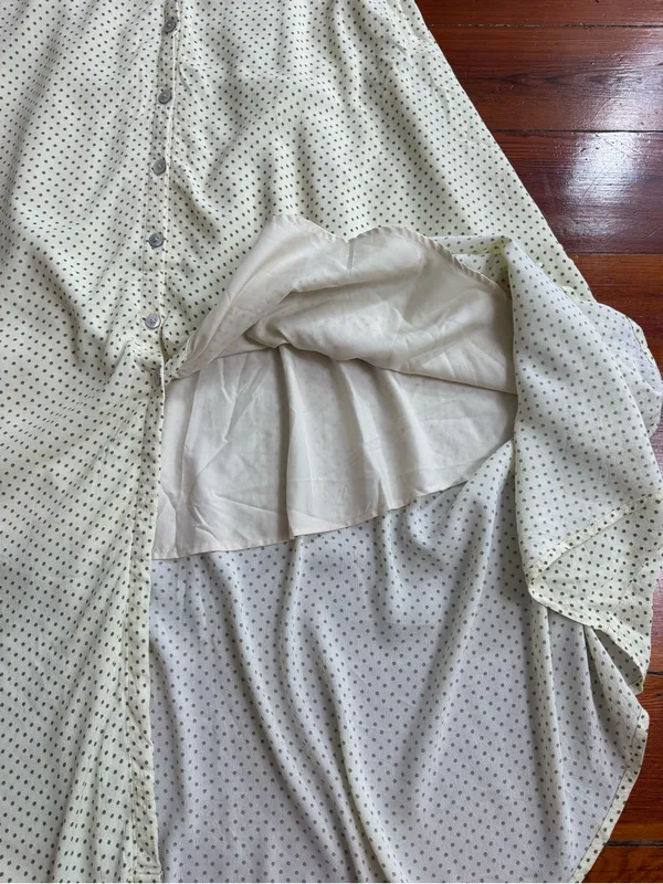 The Nines by HATCH Green Polka Dot Button Front Maternity Dress Sz L 🧡🍄 - Image 10