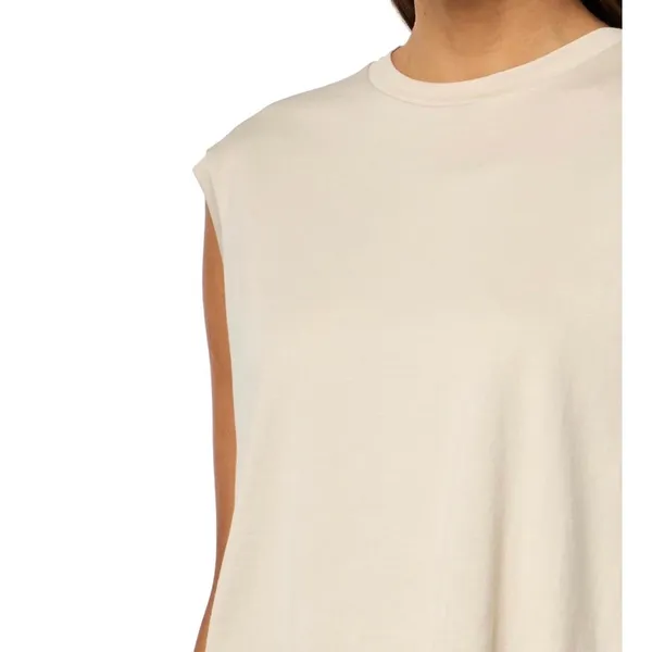 NWT Theory Shirt‎ Tail Tank Top Sand Sleeveless Crewneck Size M - Image 3