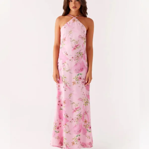 Peppermayo Pink Floral Maxi Dress - Image 2
