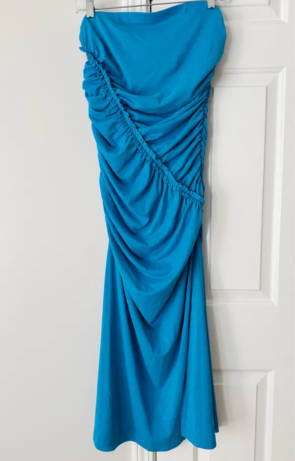 AntiSocialSocialClub Anthropologie Celandine The Gabbie Strapless Ruched Tube Dress, Size MP - Image 5