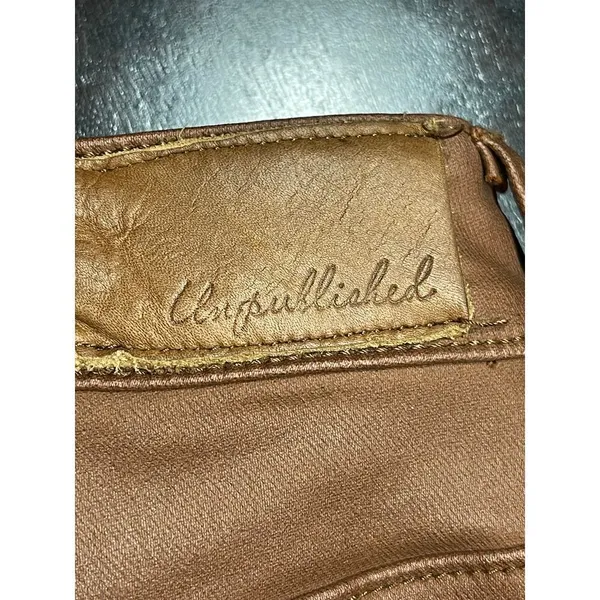Unpublished size 26 Camel Colored Skinny Jeans‎ Casual Chic Pants T-8 - Image 6