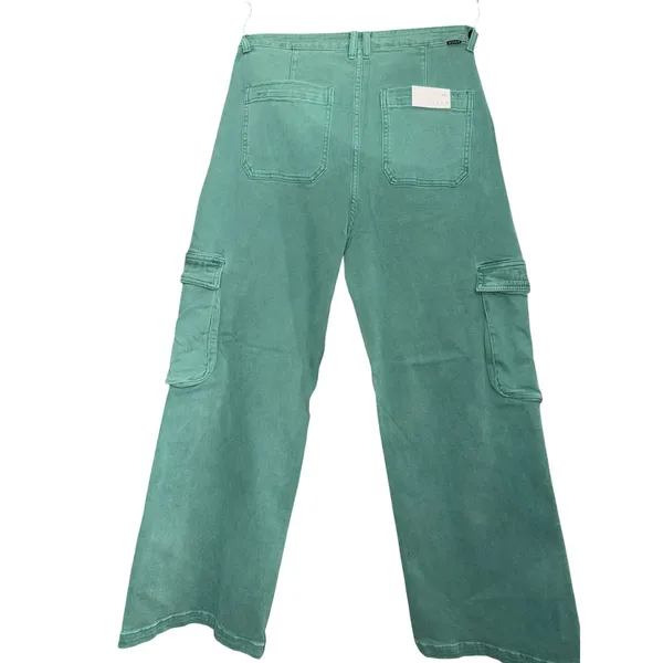 Risen Jeans Jade Green Cargo Pants Wide Leg High Rise NWT 2XL RDP5502X - Image 2