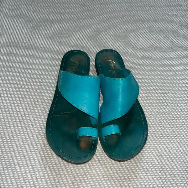 Free People Sant Antoni Sandal Blue/ Azure Sz 36 - Image 3