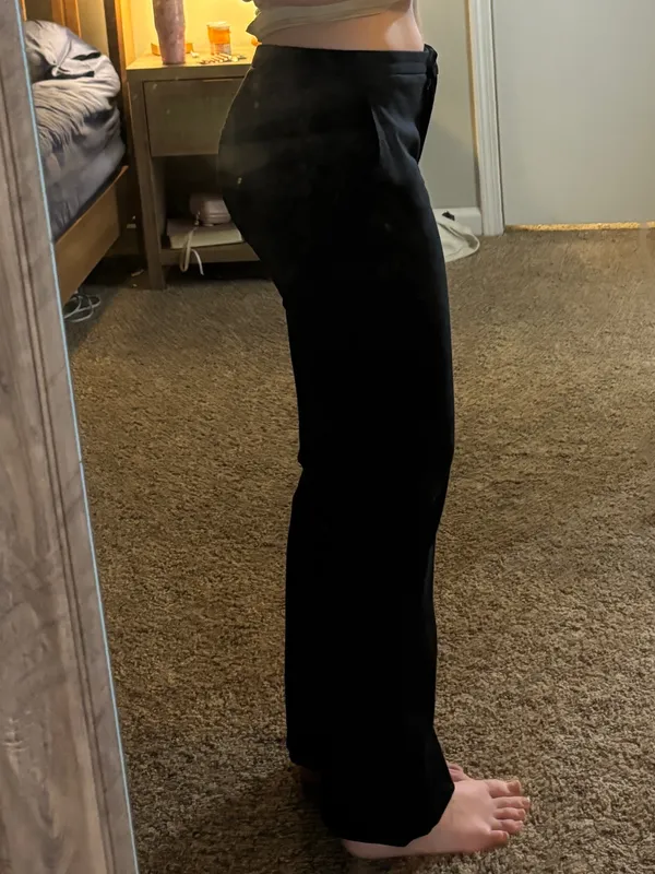 Abercrombie black low-rise trouser pants (short) - Image 2