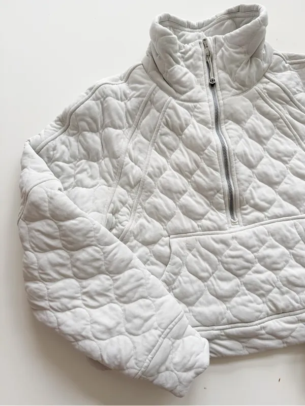 lululemon Scuba Oversized Quilted Half Zip Sweatshirt Size XS/S - Image 5