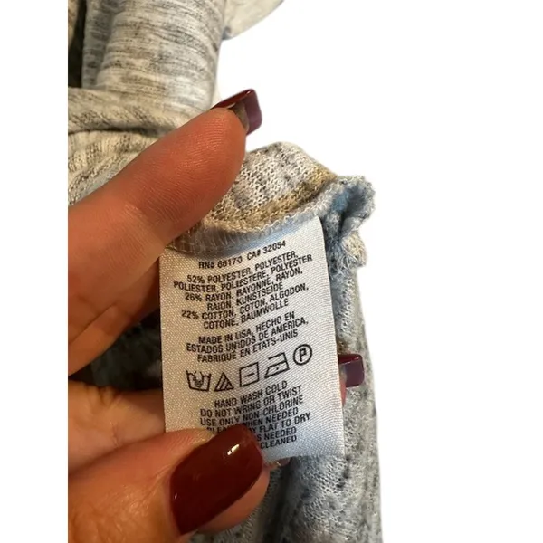 STCL by Anthropologie Women’s Gray White Short Sleeve Button Down Jacket Sz Med - Image 8