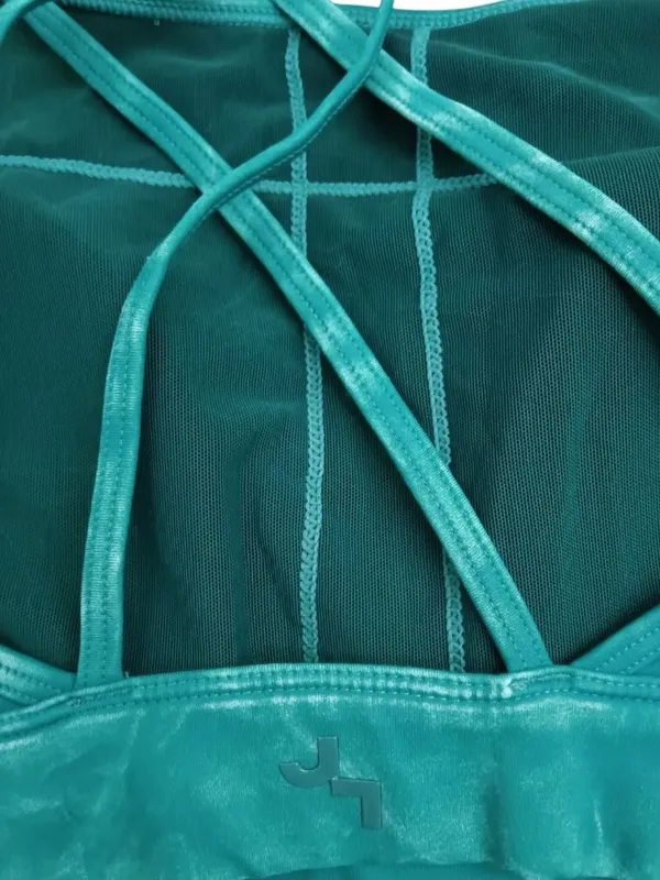 Target Joy Lab Spruce Teal Double-Strap High Neck Sports Bra Worn Once - Image 6