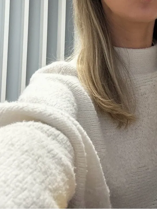 Abercrombie & Fitch Cream Mock Neck Sweater - Image 3