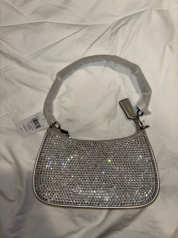 Coach Crystal Teri Shoulder Bag Silver Crossbody (NWT) - Image 3