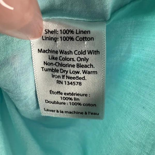 Vineyard Vines Pink Blue Pineapple Linen Dress 10 Resort Wear Golf Beach Pockets - Image 8