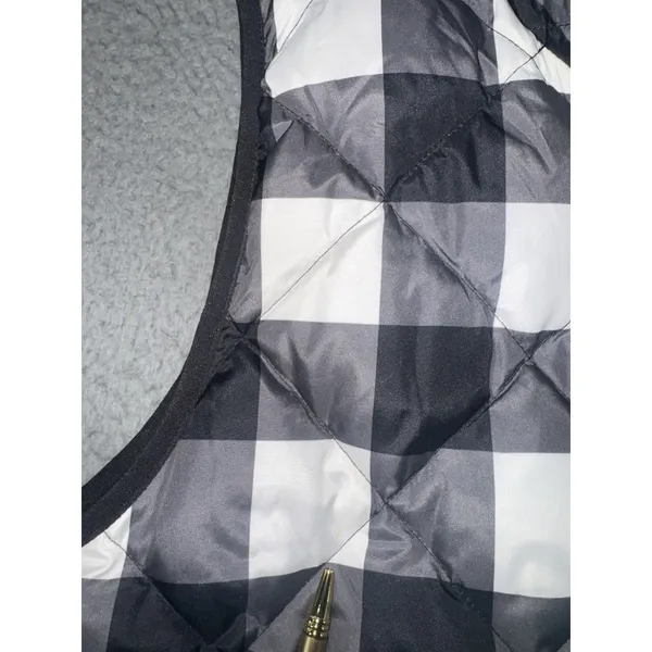 Woolrich Vest‎ Women Large Duck Down Plaid Quilted Puffer Full Zip Classic - Image 8