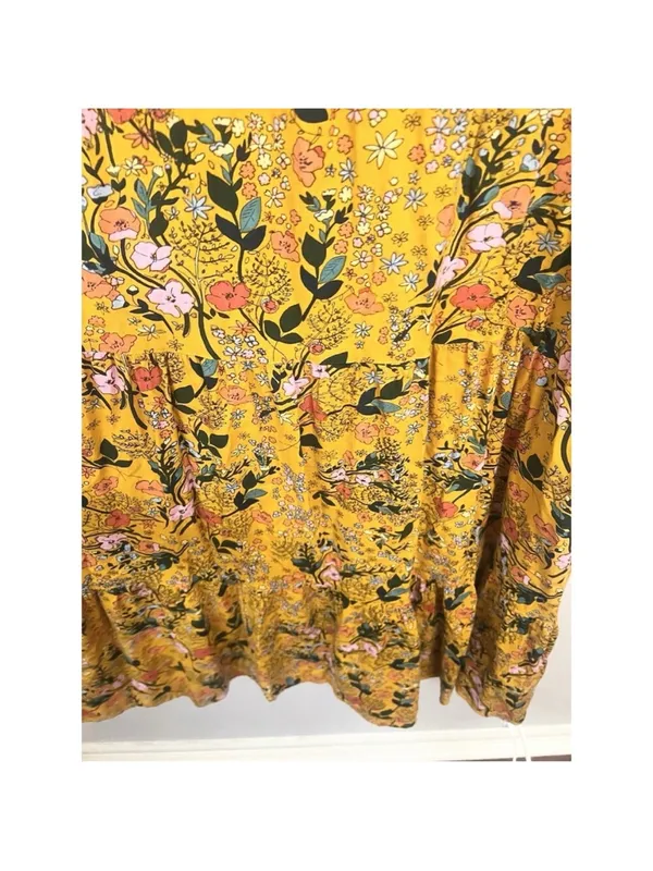 Natural Life Phoebe Maxi Dress Gold Yellow Boho Floral Women’s M oversized - Image 4