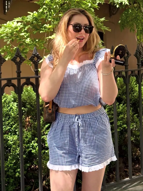 Caroline Constas Gingham Ruffle - Image 4