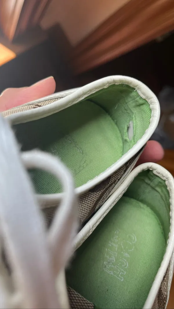 Vintage Coach Green Signature C Jacquard Polly Sneakers Sz 10 Y2K⁠ - Image 10