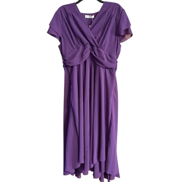 Liang Liang Purple High Low Dress Size missing - Pit to pit 19” across - Image 2